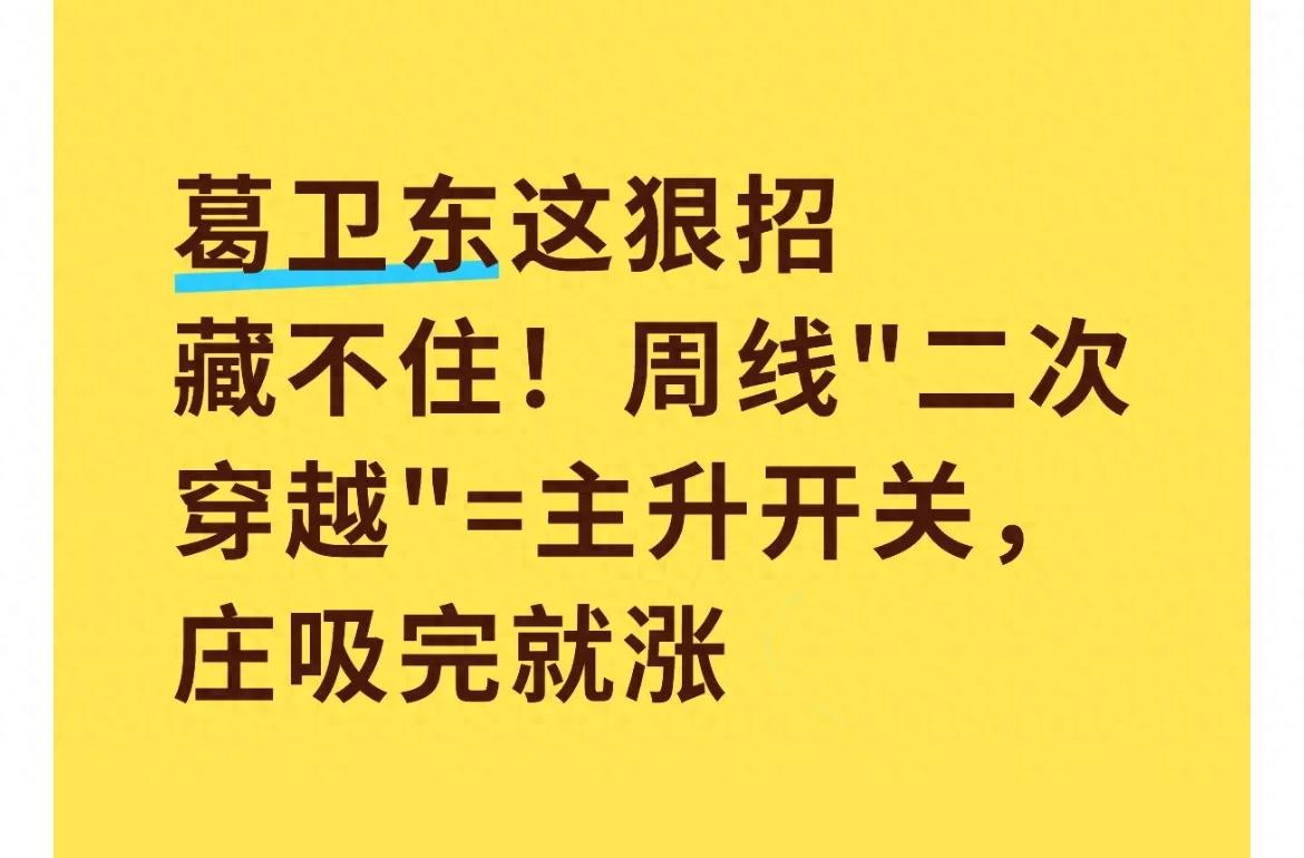 葛卫东周线选股法_期货 葛卫东_周线二次穿越