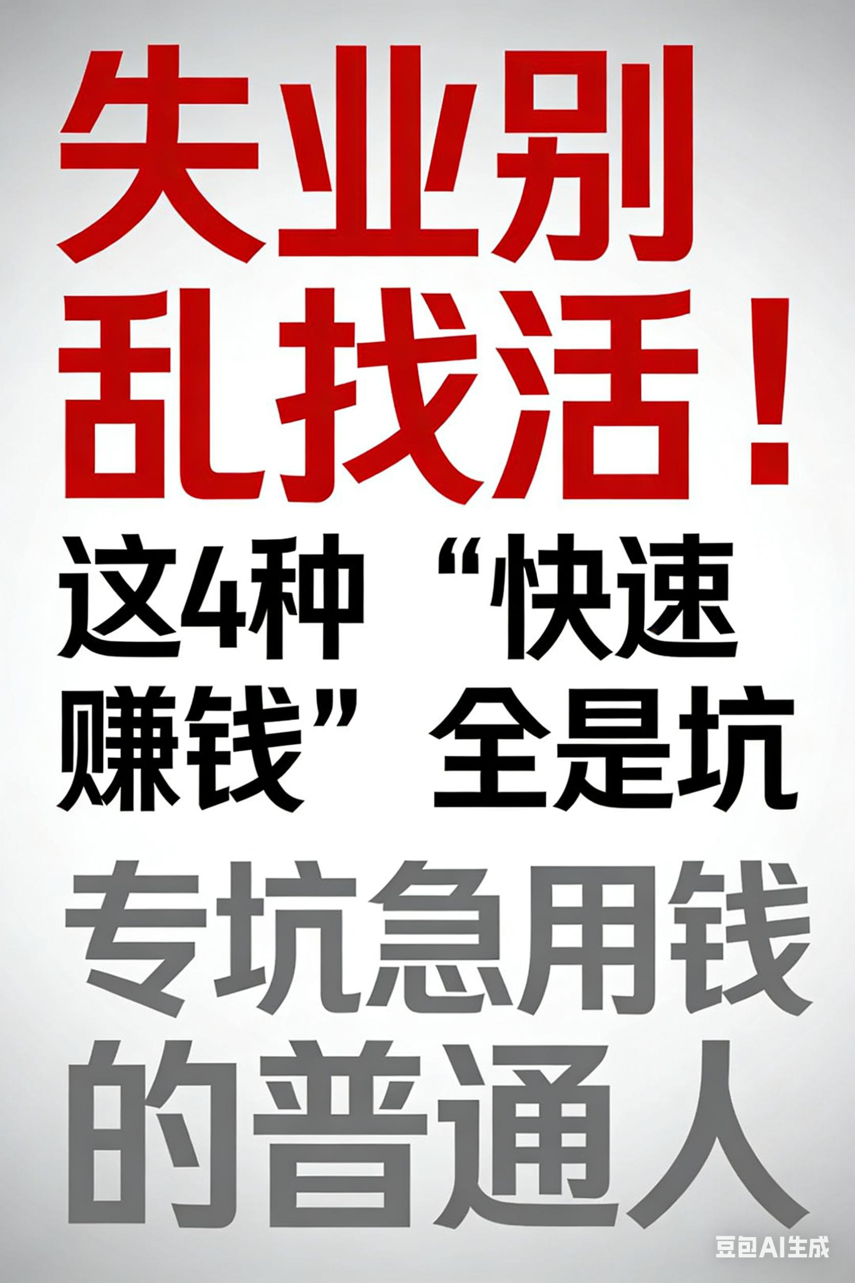 失业急用钱防骗套路_日结工收费骗局_快速赚钱术